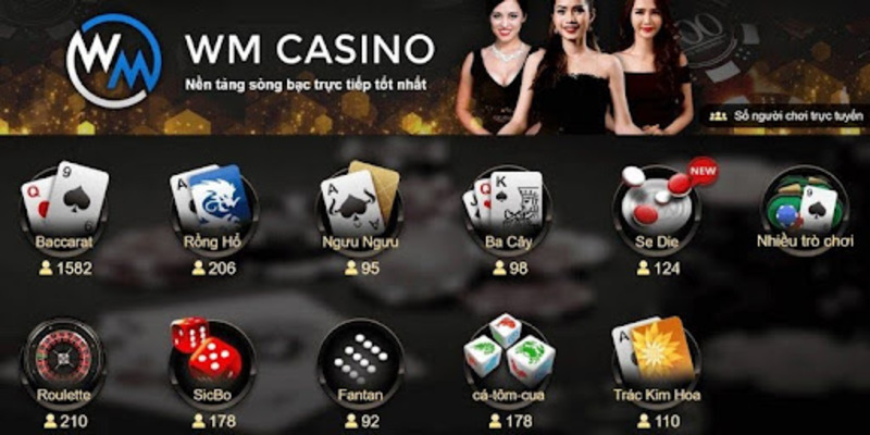 Sảnh casino wm có đa dạng loại hình game